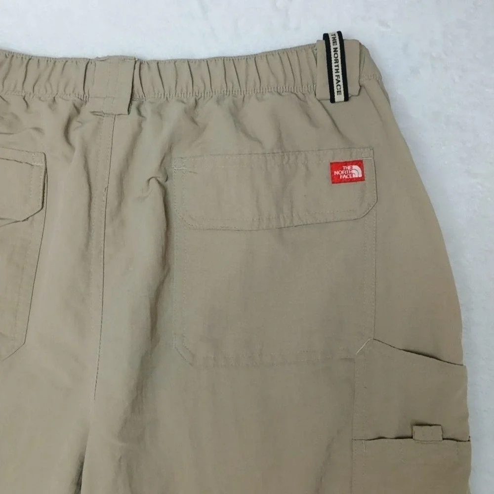North Face Pants Mens Large Beige Cargo Nylon Convertible Outdoor Hiking Fishing